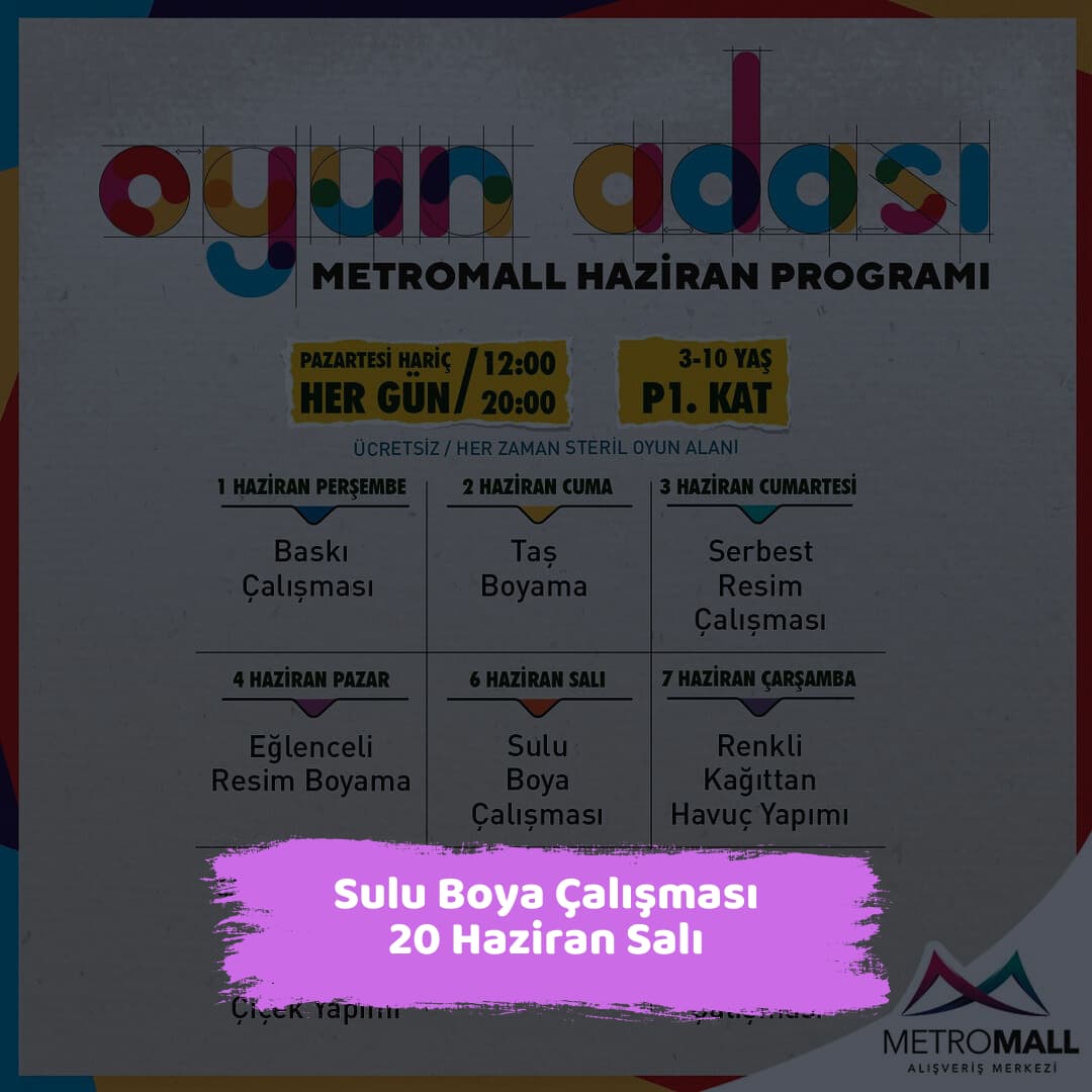 metromall avm 20 haziran Sulu Boya Calismasi