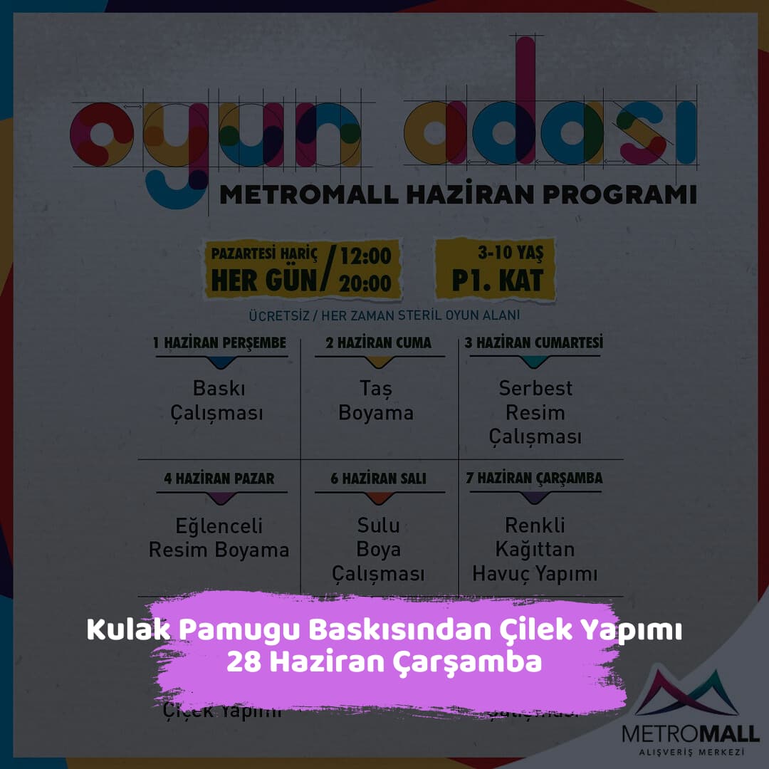 metromall avm 28 haziran Kulak Pamugu Baskisindan Cilek Yapimi