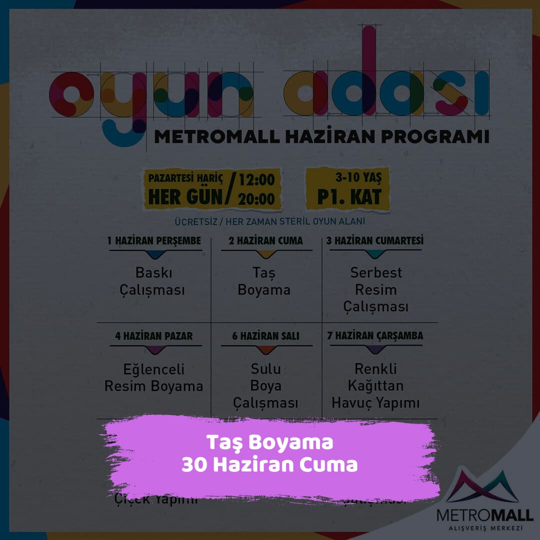 metromall avm 30 haziran Tas Boyama