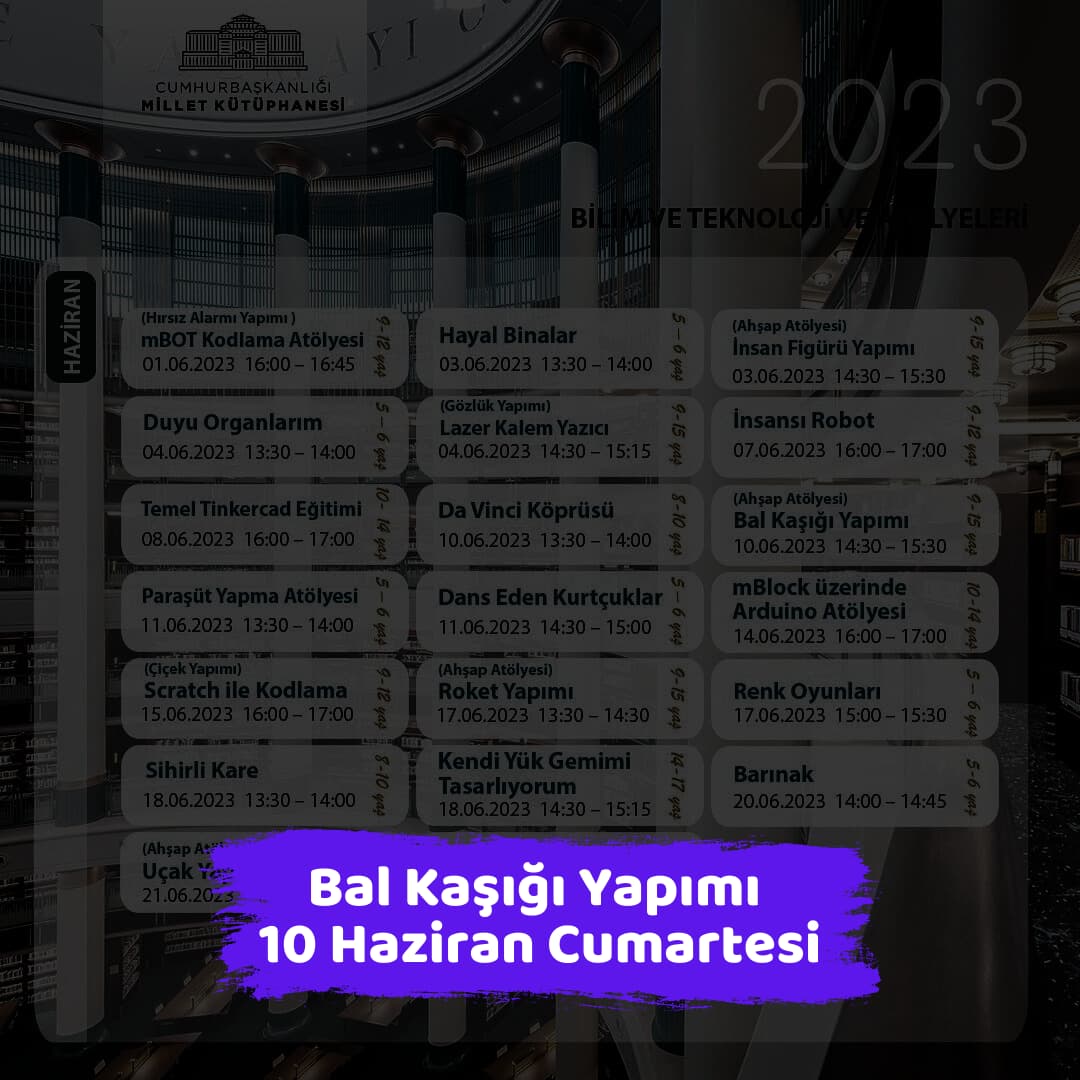 millet kutuphanesi 10 haziran Bal Kasigi Yapimi