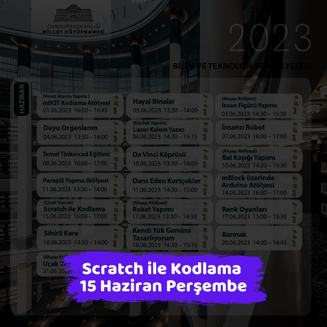 millet kutuphanesi 15 haziran Scratch ile Kodlama