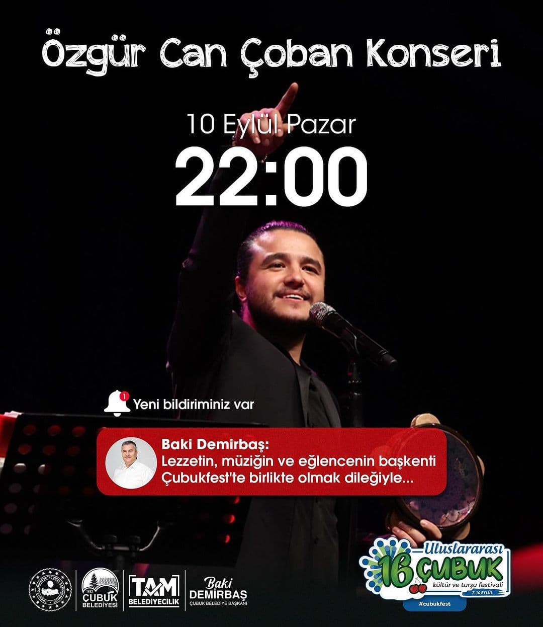 ozgur can coban konseri ucretsiz konser 10 eylul