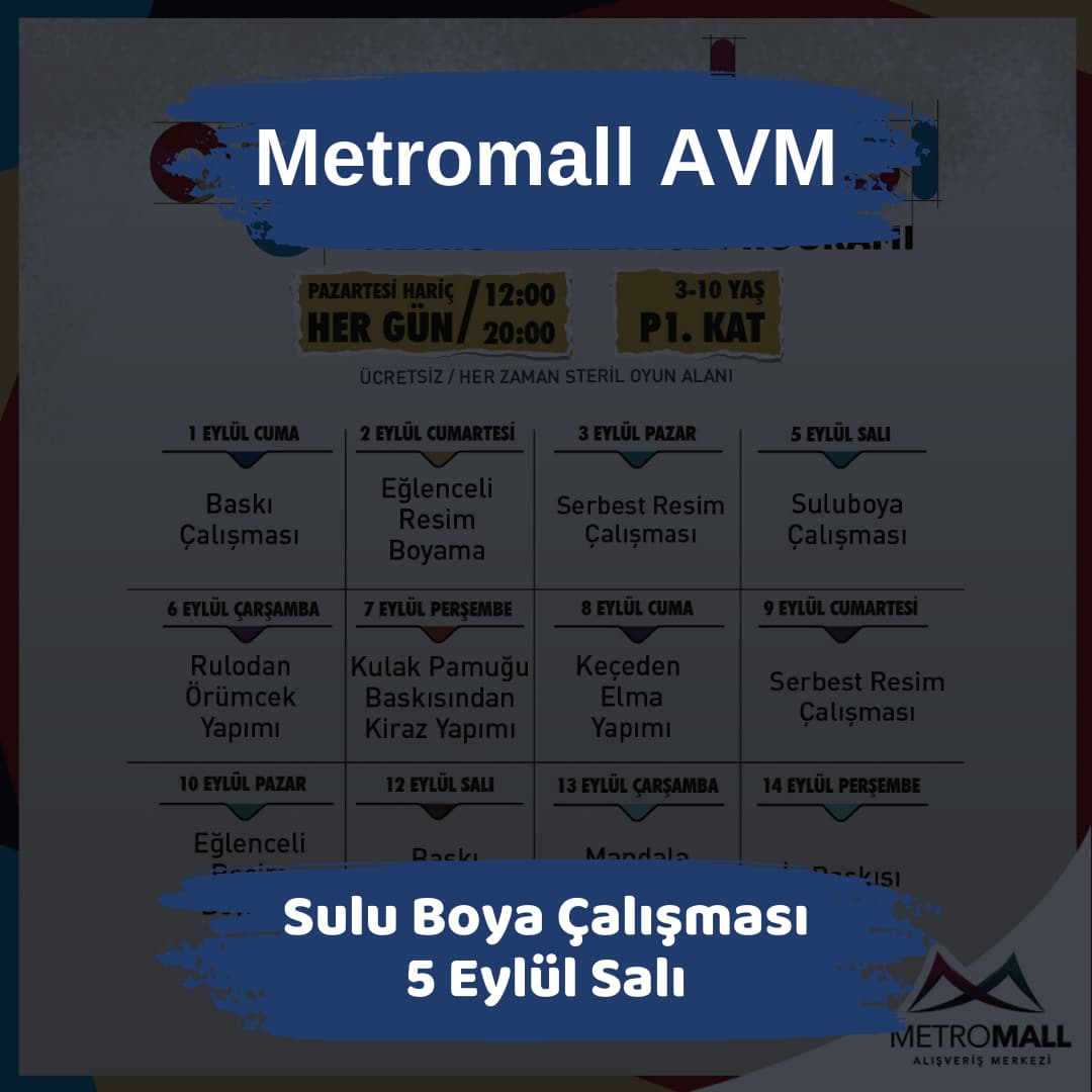 metromall avm Sulu Boya Calismasi 5 eylul