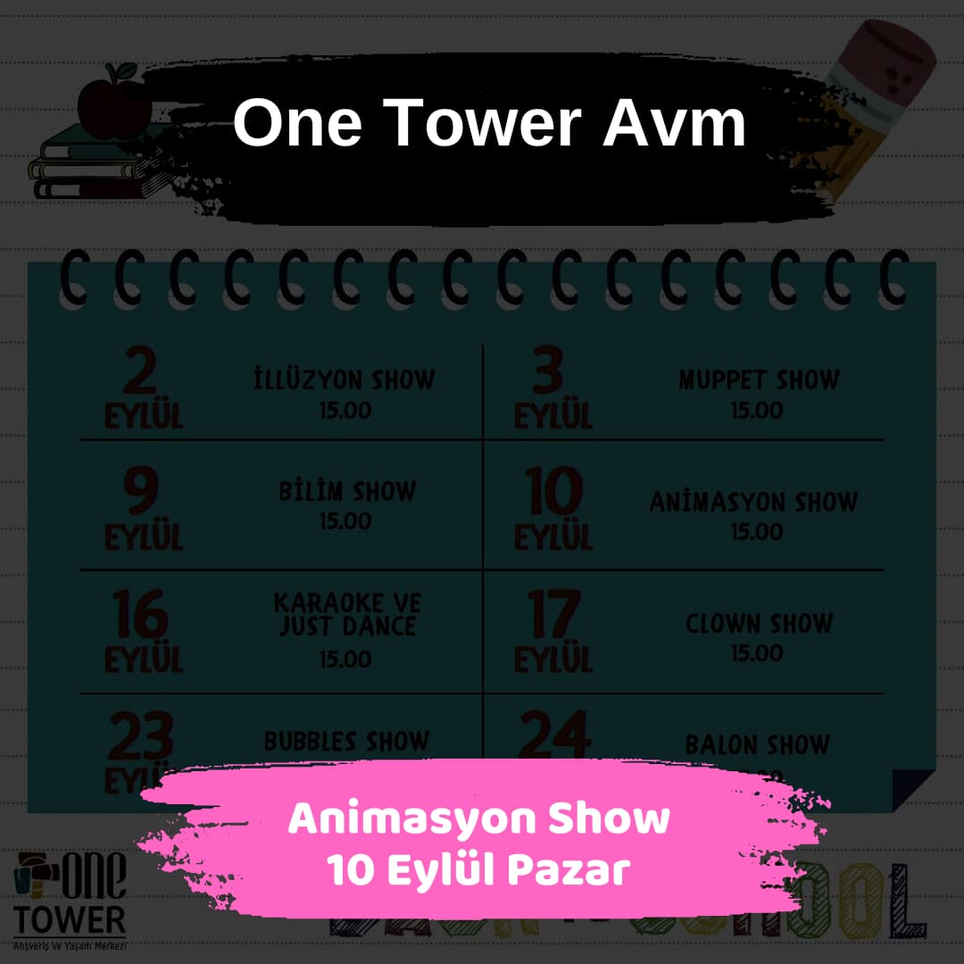 one tower avm 10 eylul Animasyon Show