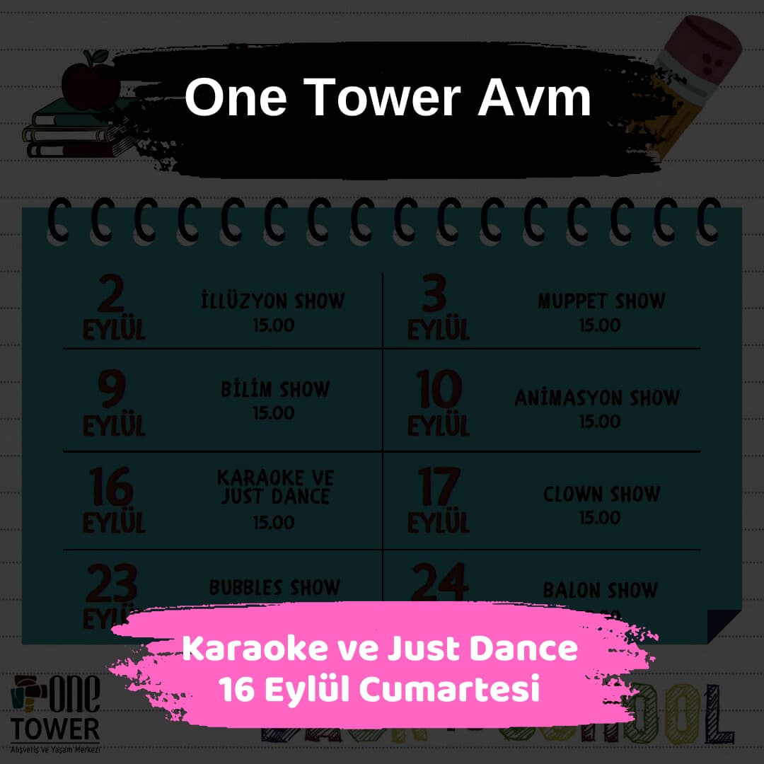 one tower avm 16 eylul Karaoke ve Just Dance