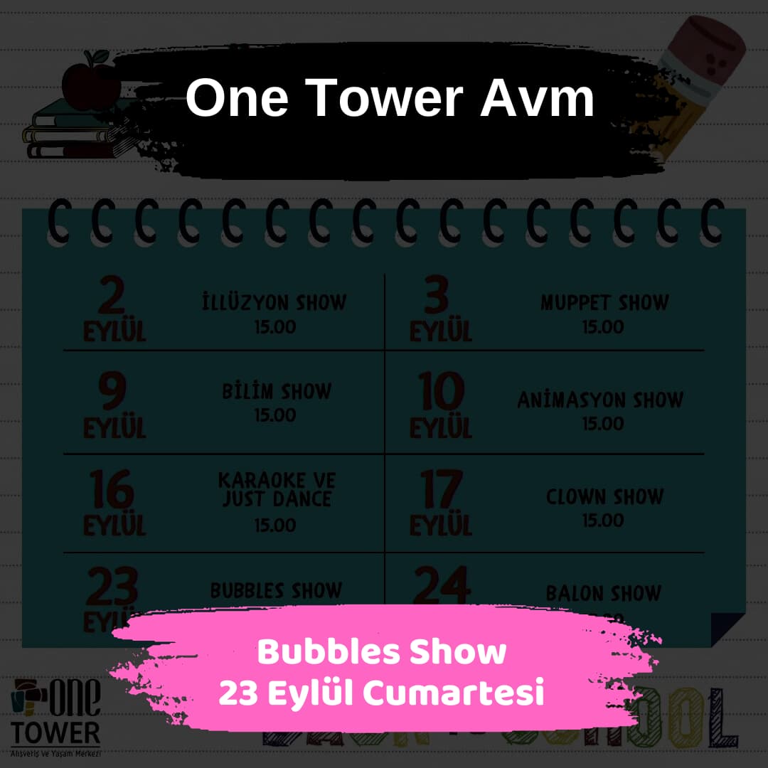 one tower avm 23 eylul Bubbles Show