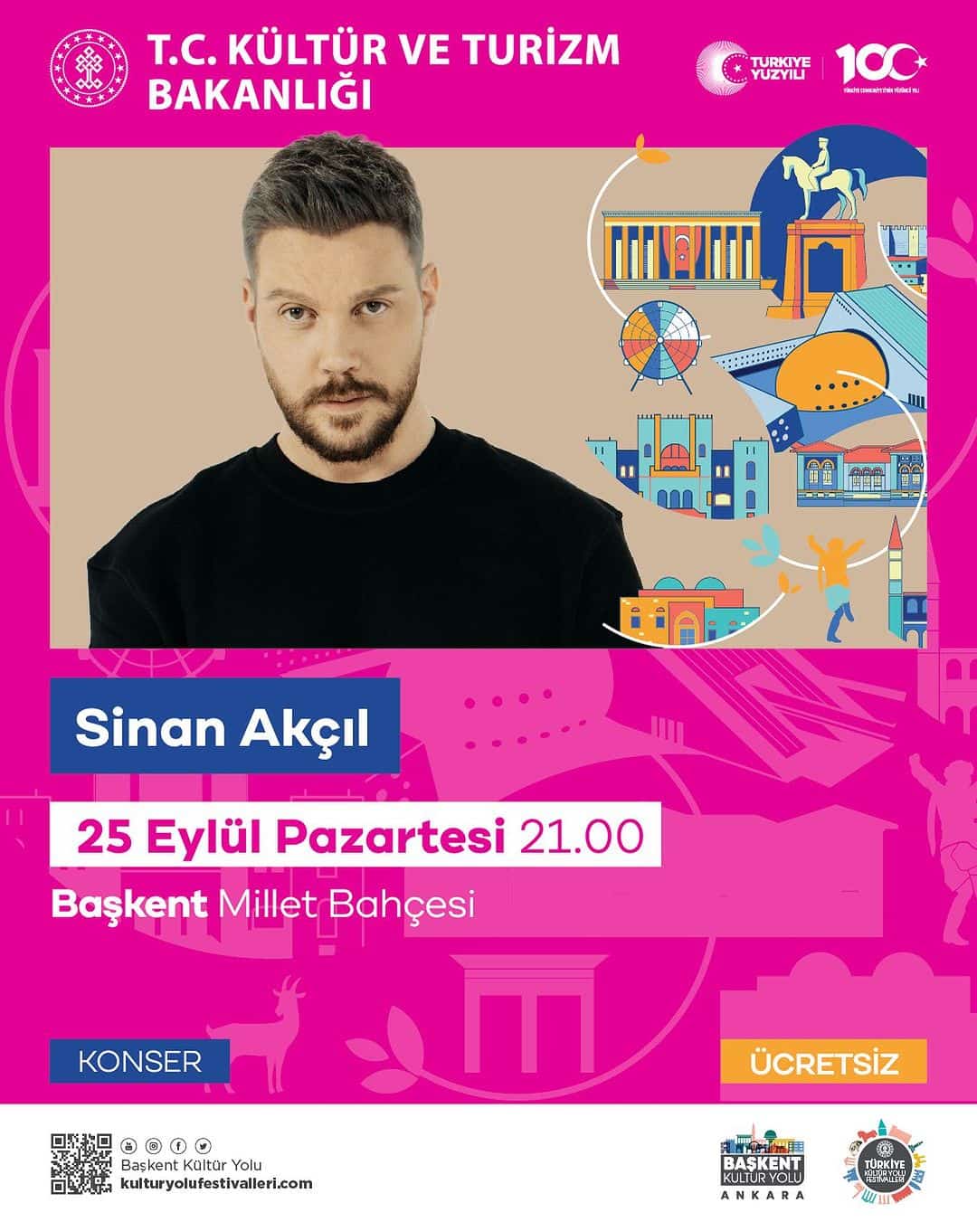 ucretsiz sinan akcil konseri 25 eylul