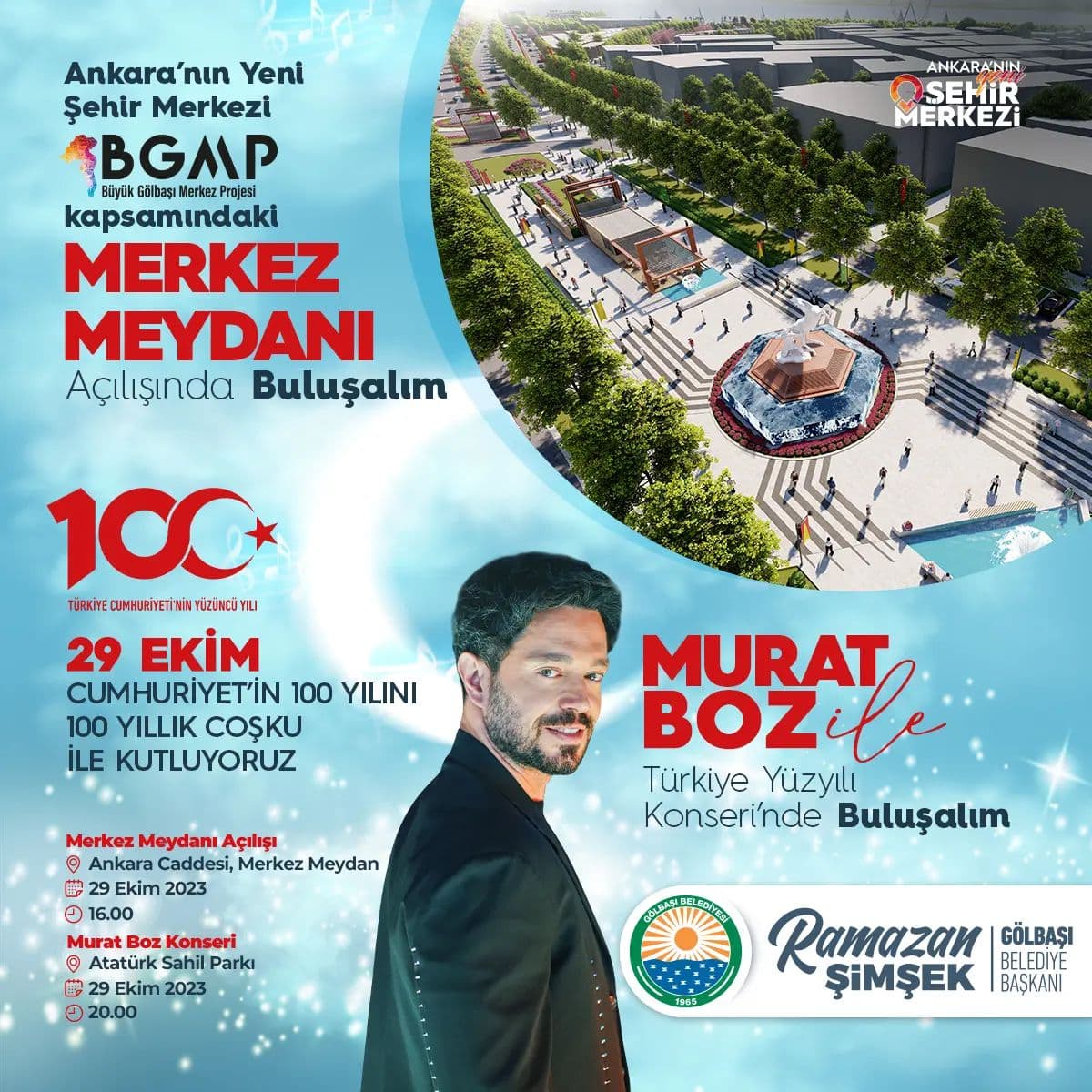golbasi belediyesi ucretsiz konser murat boz konseri 29 ekim
