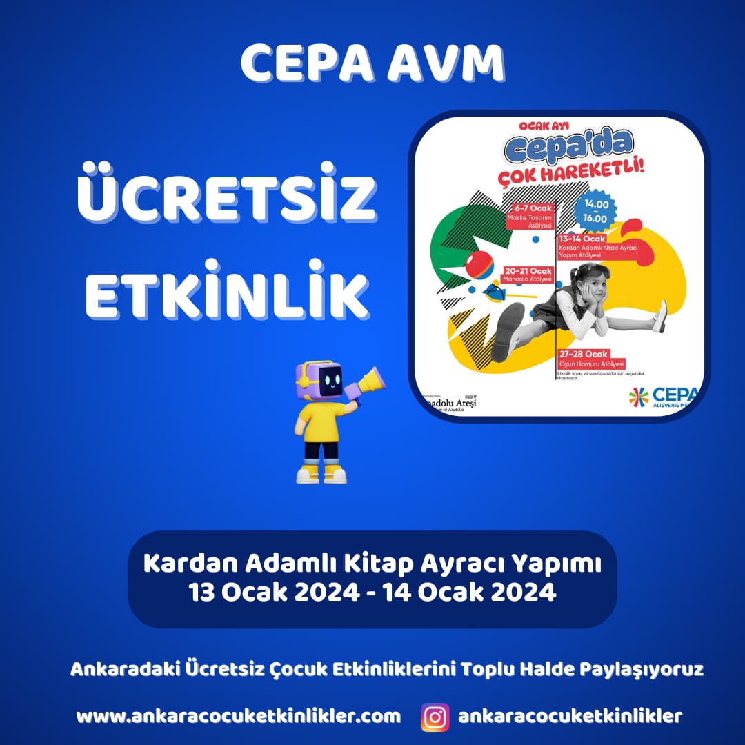 cepa avm 13 14 ocak Kardan Adamli Kitap Ayraci