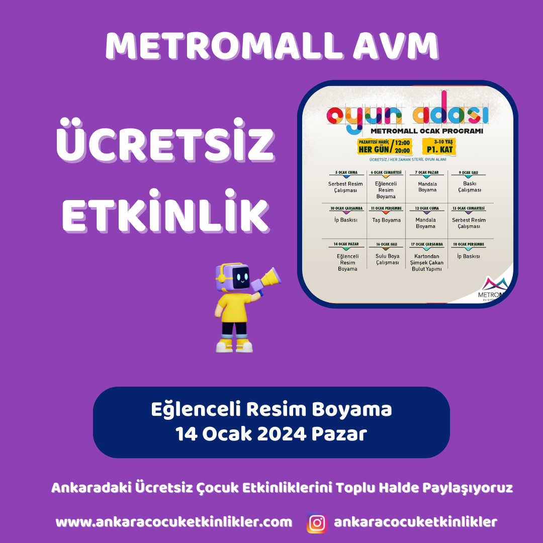 metromall avm 14 ocak Eglenceli Resim Boyama