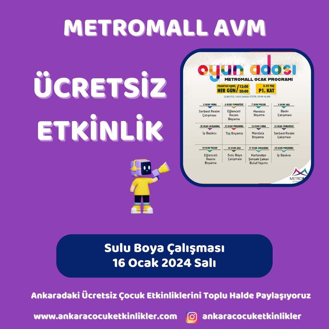 metromall avm 16 ocak Sulu Boya Calismasi