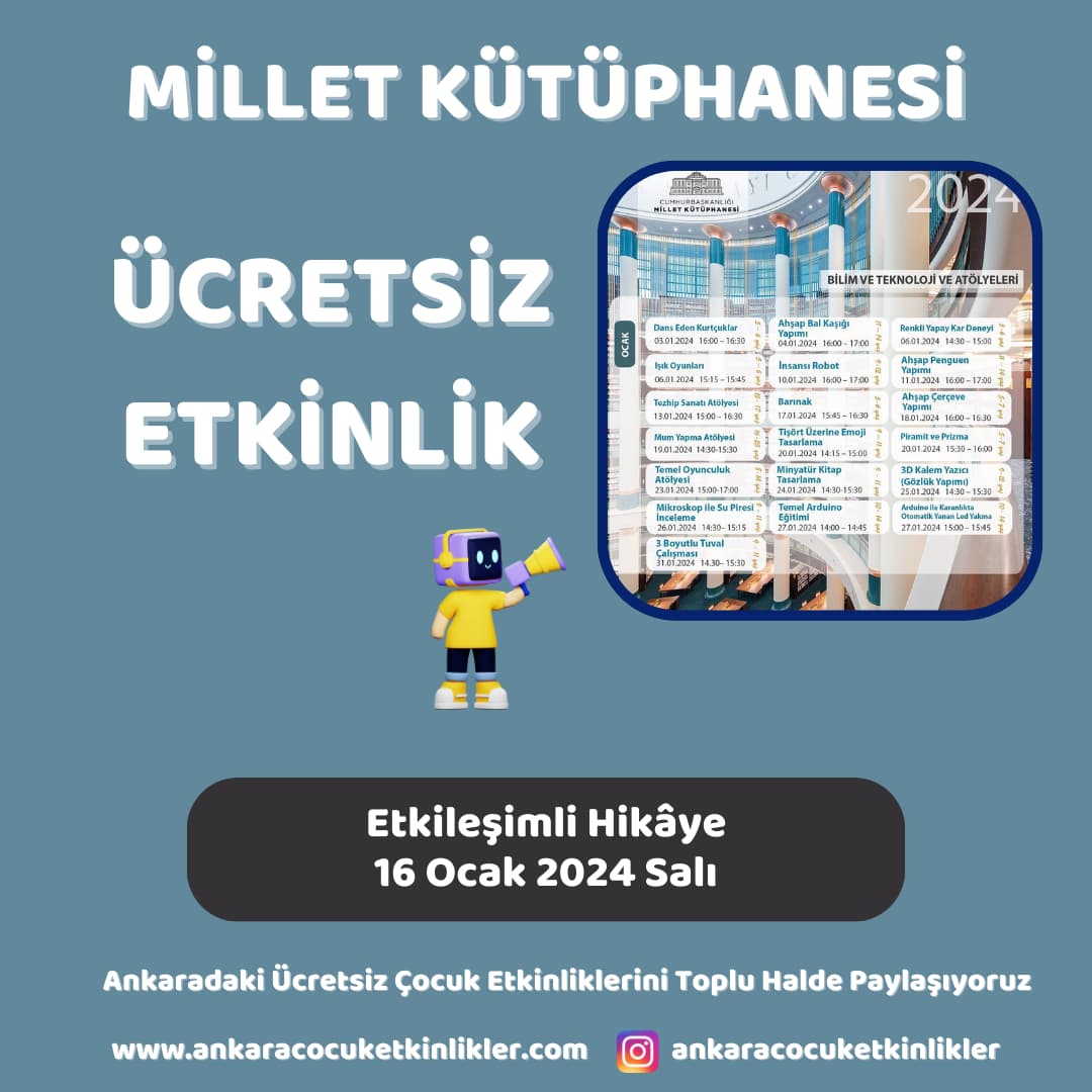 millet kutuphanesi 16 ocak Etkilesimli Hikaye