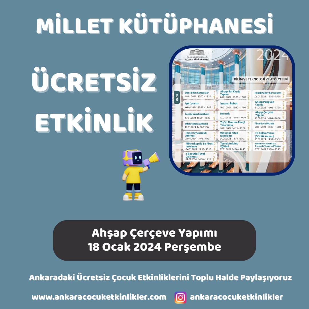 millet kutuphanesi 18 ocak Ahsap Cerceve Yapimi