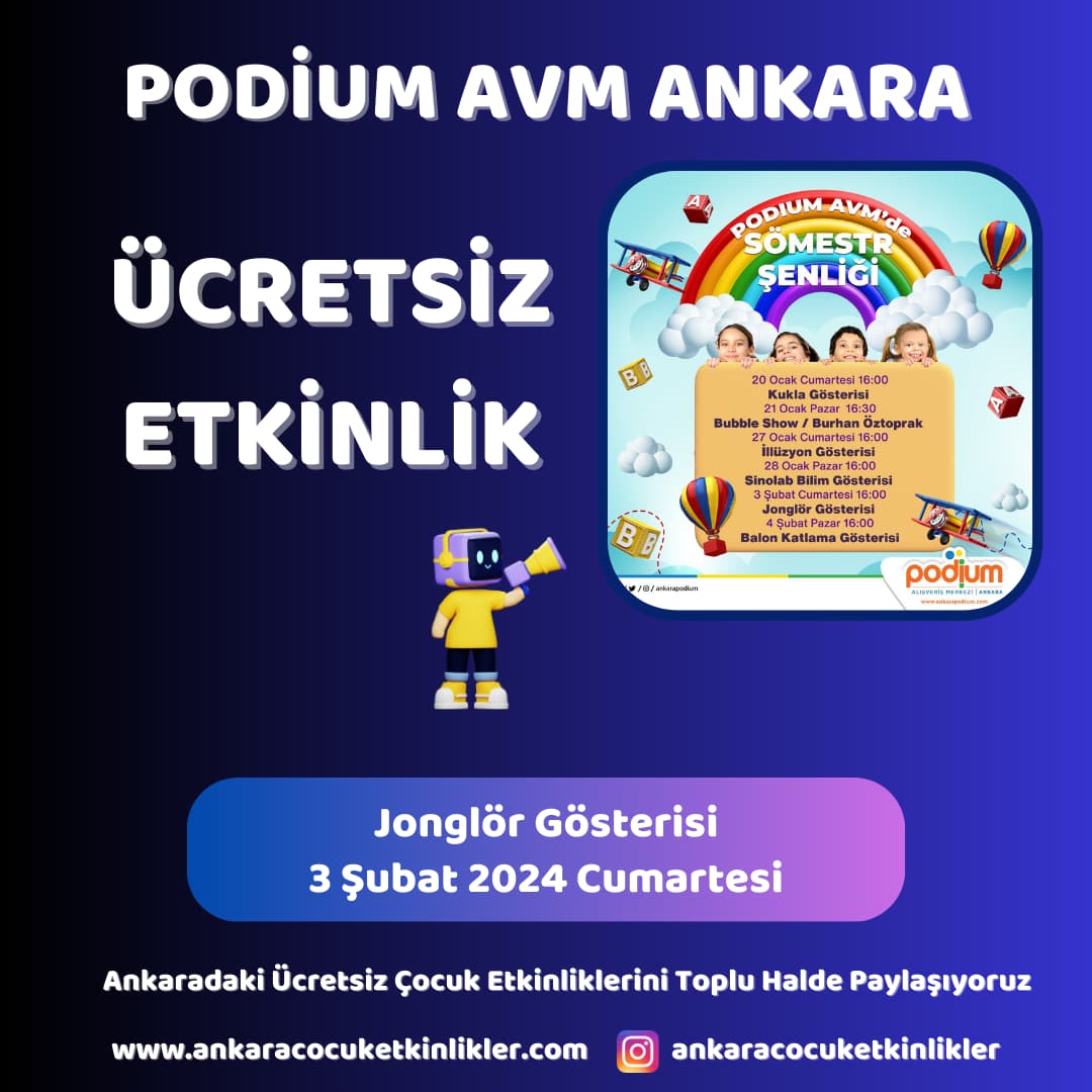 podium avm 3 subat Jonglor Gosterisi