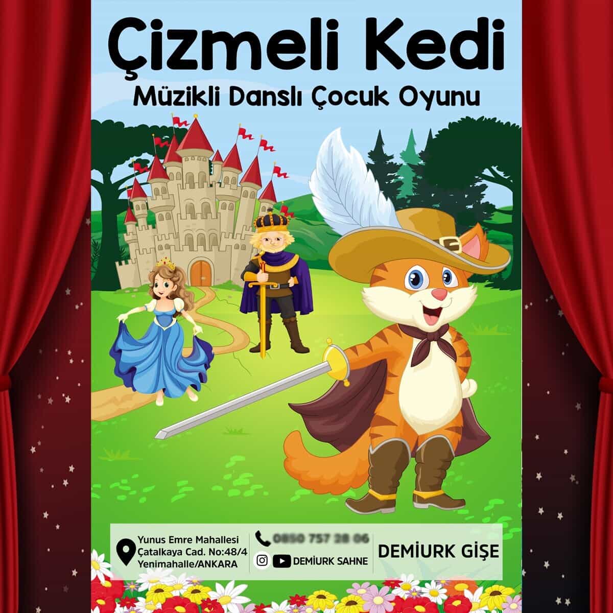 Cizmeli Kedi Muzikli Interaktif Cocuk Oyunu