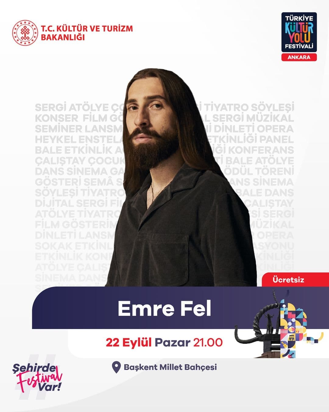ankara kultur yolu ucretsiz konser 22 eylul emre fel