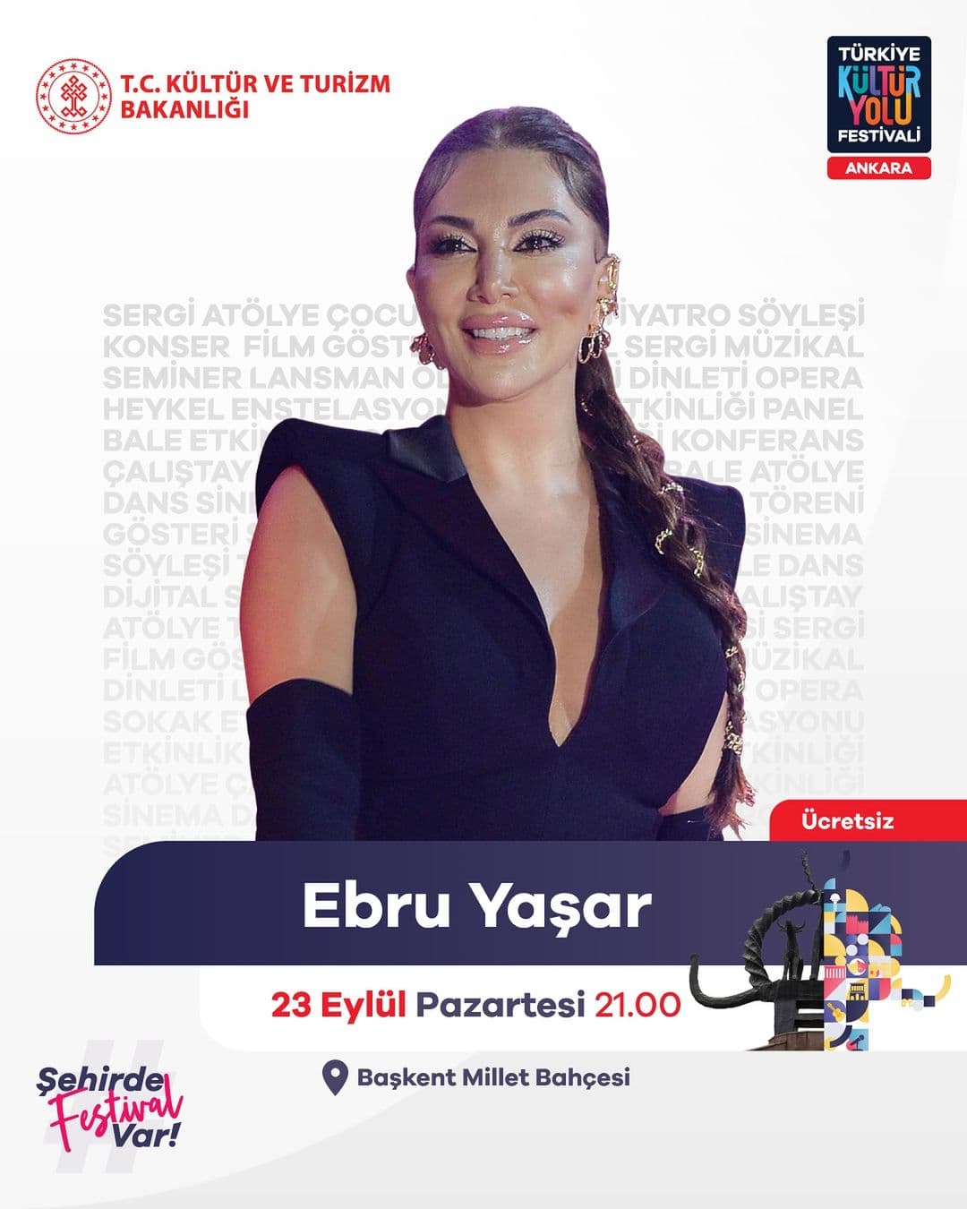 ankara kultur yolu ucretsiz konser 23 eylul ebru yasar