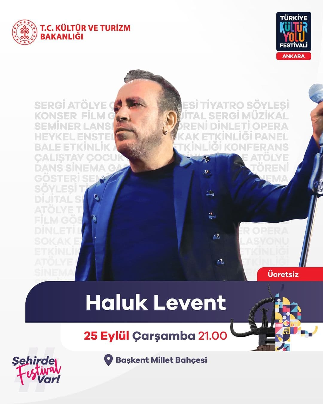 ankara kultur yolu ucretsiz konser 25 eylul haluk levent