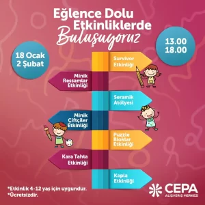 Cepa AVM Ücretsiz Ara Tatil Etkinlikleri 2025 1 cepa avm ara tatil etkinlikleri