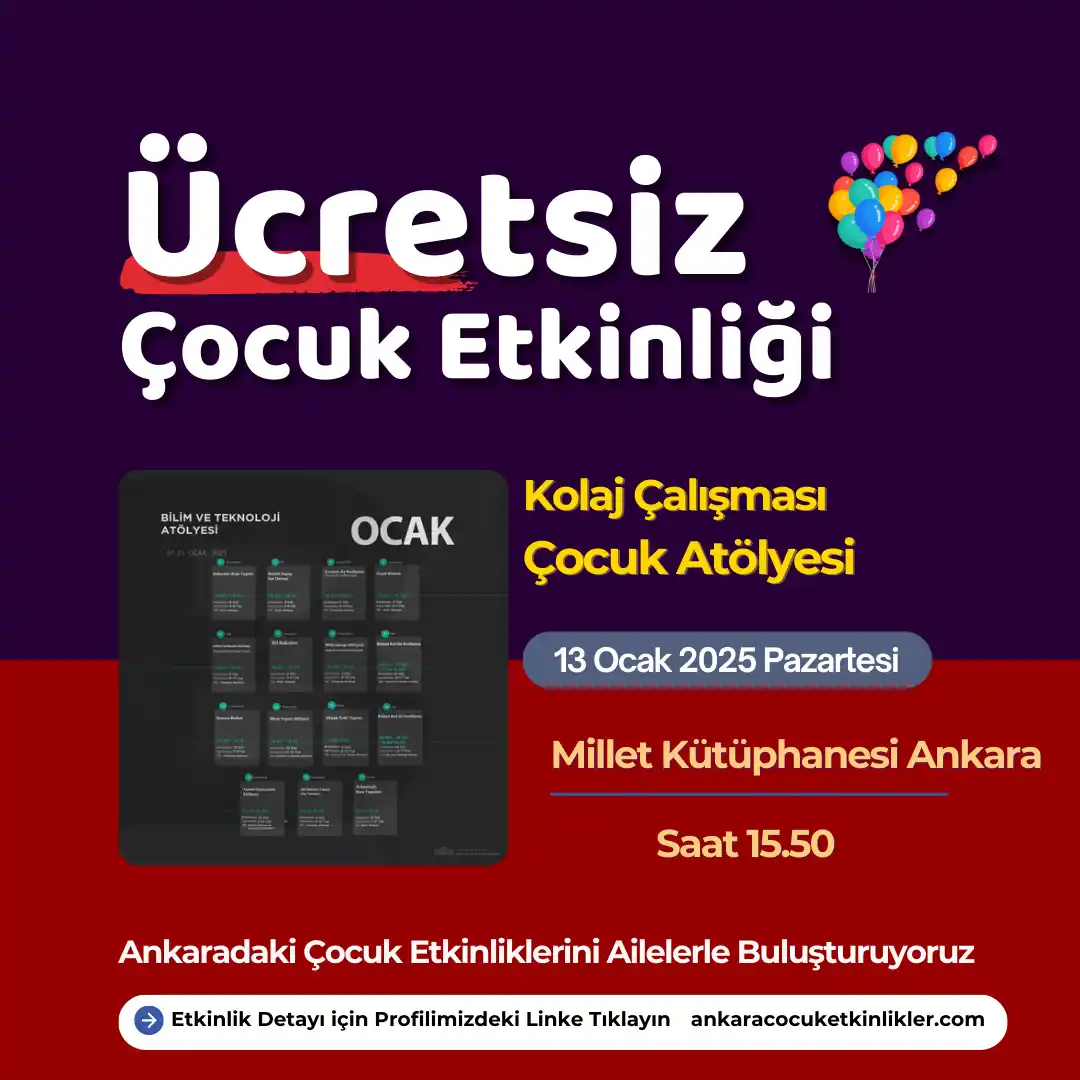 millet kutuphanesi 13 ocak Kolaj Calismasi