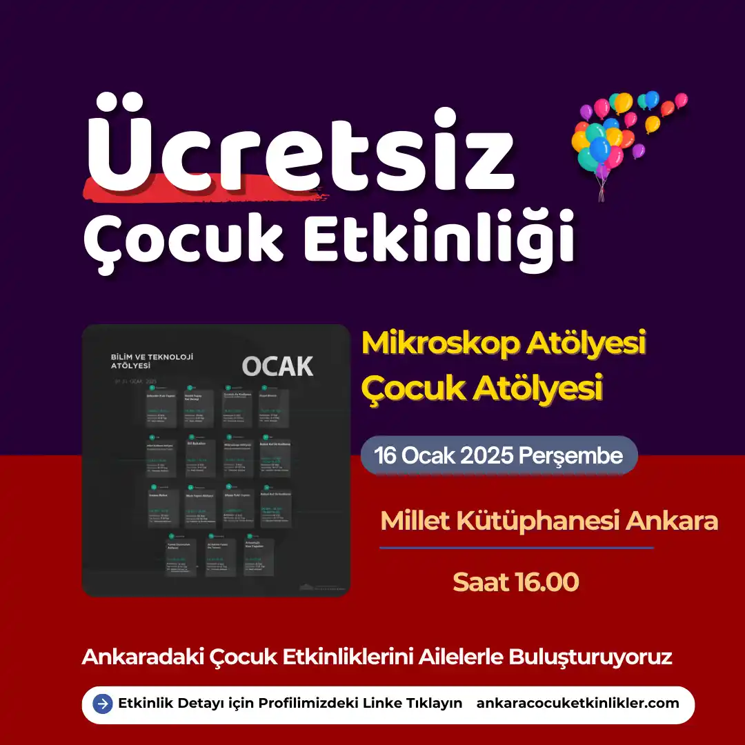 millet kutuphanesi 16 ocak Mikroskop Atolyesi