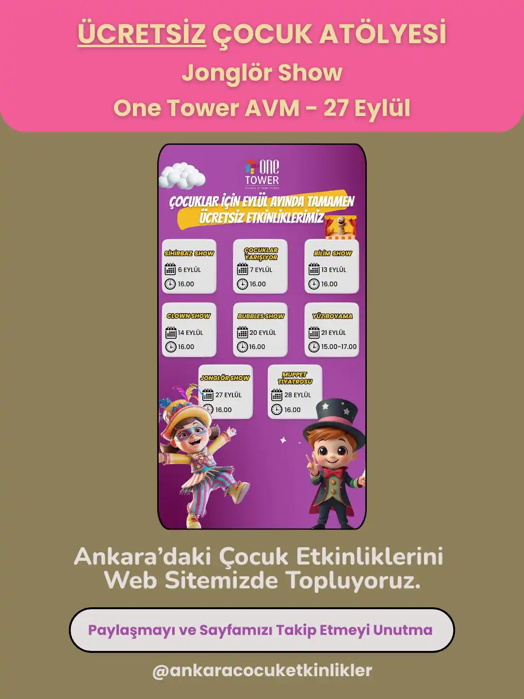 one tower avm 27 eylul Jonglor Show