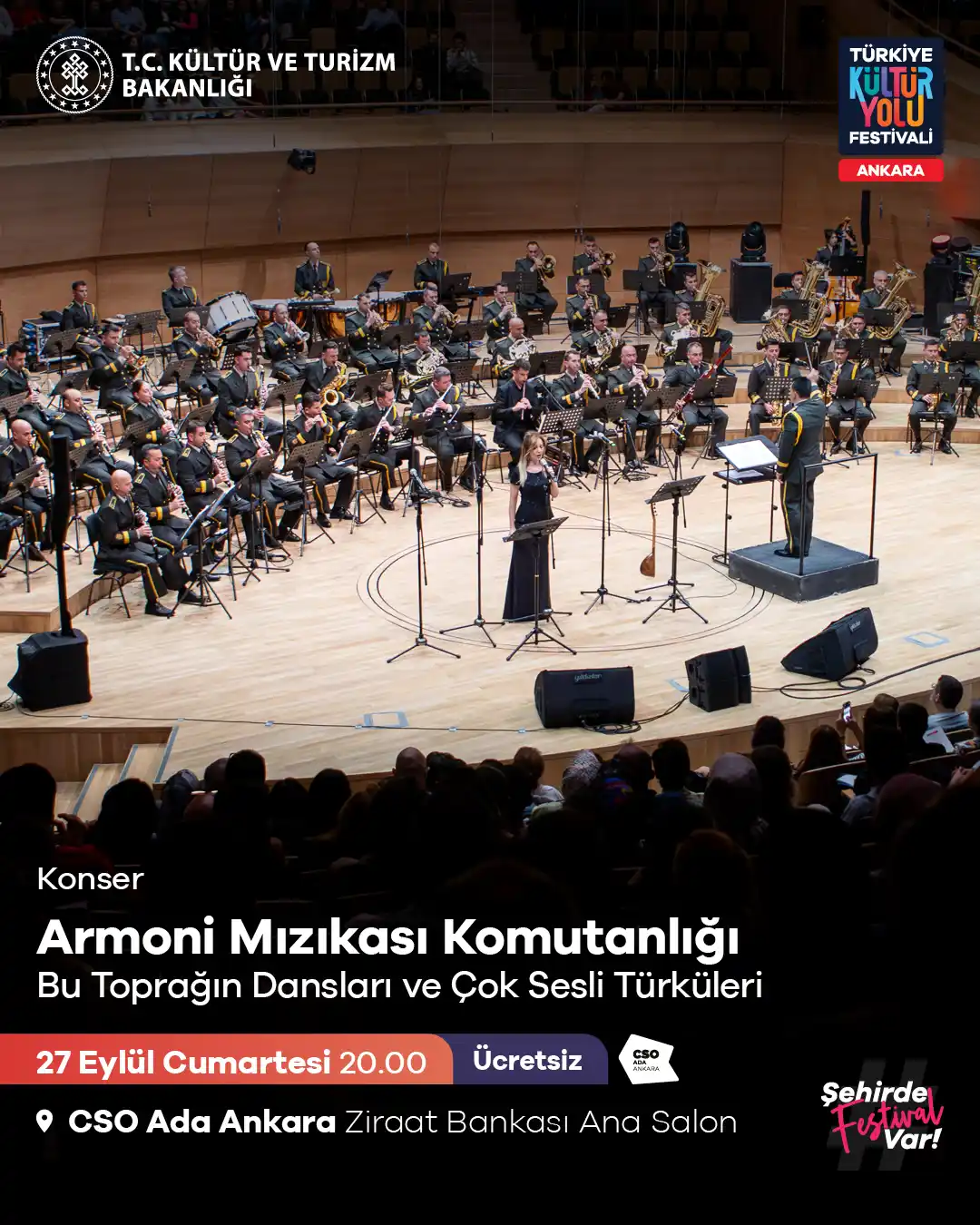 ucretsiz konser armoni mizikasi komutanligi 27 eylul