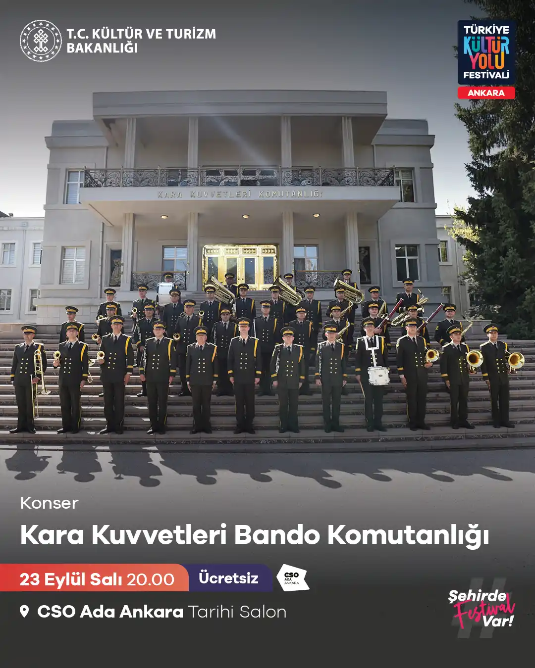 ucretsiz konser kara kuvvetleri bando komutanligi 23 eylul