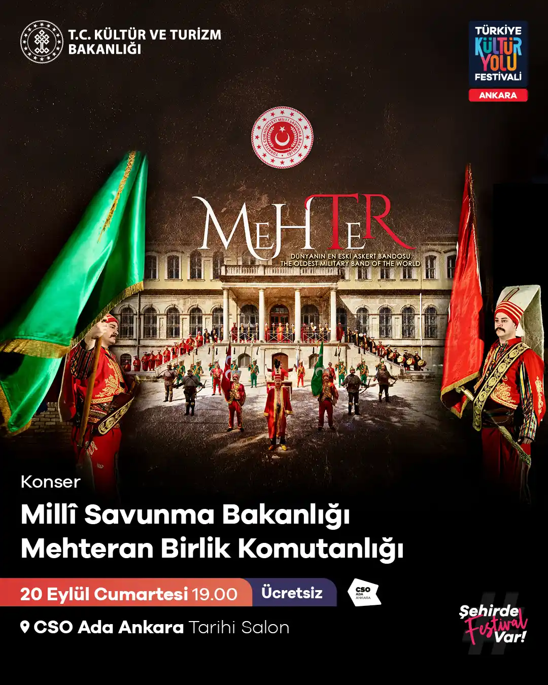 ucretsiz konser milli savunma bakanligi mehteran birlik komutanligi 20 eylul