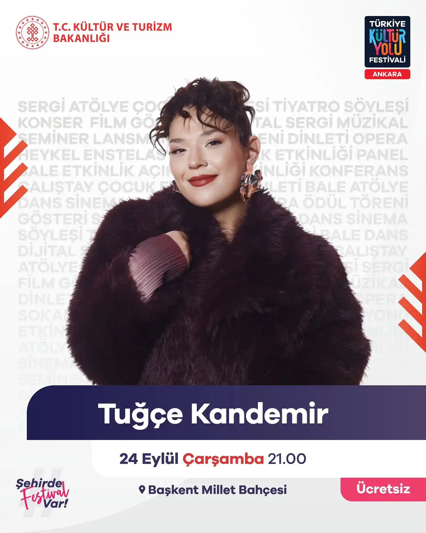 ucretsiz tugce kandemir konseri 24 eylul